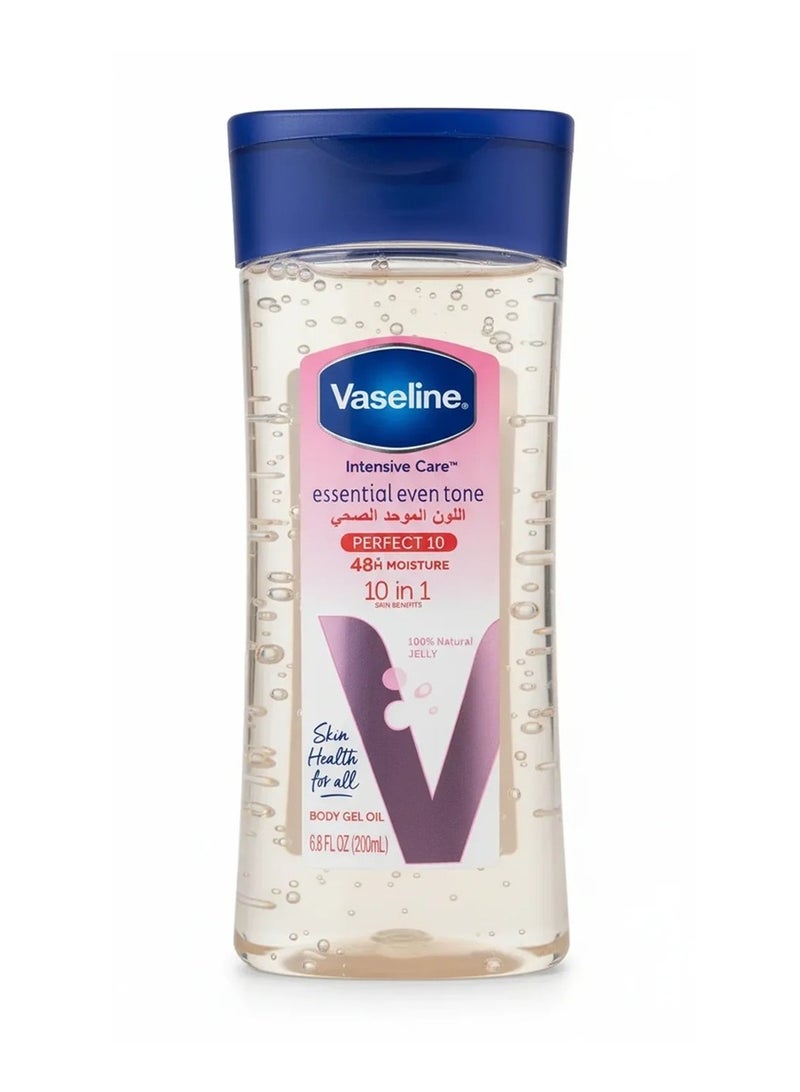 فازلين للعناية المركزة، جل زيت للجسم، تركيبة مثالية لتوحيد لون البشرة، 200 مل | ترطيب يدوم 48 ساعة | 10 فوائد للبشرة | جل طبيعي 100%